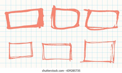 Doodle Square and sketching, vector illustration