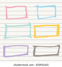 Doodle Square and sketching.vector illustration