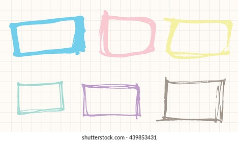 Doodle Square and sketching.vector illustration