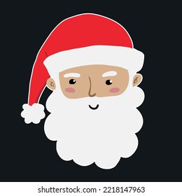 Doodle stacker Santa Claus in a hat. Vector illustration
