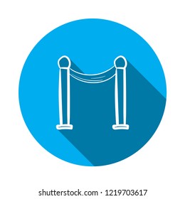 doodle standing barrier icon with long shadow