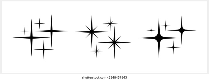 Doodle star icon isolated. Celebrate salute. Vector stock illustration. EPS 10
