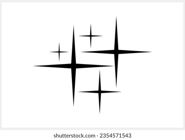Doodle star icon isolated. Celebrate salute. Vector stock illustration. EPS 10