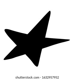Doodle star icon. Single element for decoration patterns, wrapping paper, wallpaper, cards, invitations, packing boxes. Vector stock illustration.