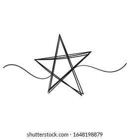 doodle Star icons. Twinkling stars. Sparkles, shining burst. Christmas vector symbols isolated hand drawn style
