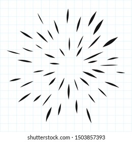 doodle starburst , vector illustration