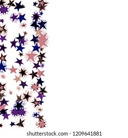 Doodle Stars. Hand Drawn Christmas Background for Card, Poster, Banner. Bright Starry Pattern with Simple Childish Elements. Modern Vector Background for Party Decoration.