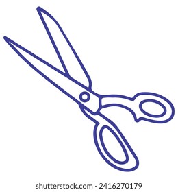 Doodle stationery scissor icon in vector. Hand drawn scissor icon in vector. Scissor doodle illustration in vector.