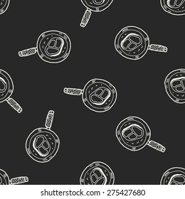 doodle steak seamless pattern background