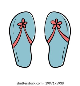 Doodle Sticker Beachwear Summer Sneaker