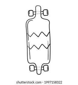 Doodle sticker with bright longboards