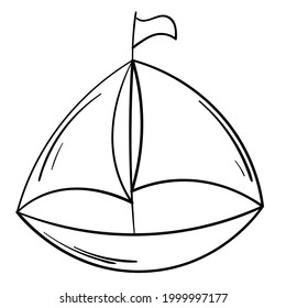 Doodle sticker by tourist sailing ship