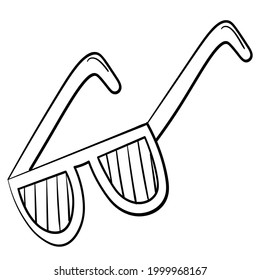 Doodle sticker of cute summer sunglasses