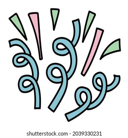 Doodle sticker with fireworks, salute