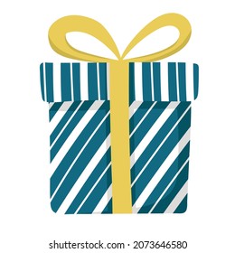 Doodle sticker with gift box for any occasion. Christmas, Birthday, Valentine's Day, Women's Day, Mom's Day and others.