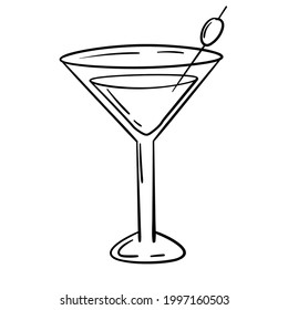 Doodle sticker with refreshing cocktails