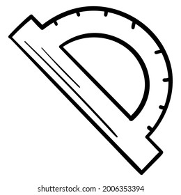 Doodle-Aufkleber-Schulprotraktor für Geometrie
