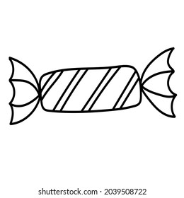 Doodle sticker sweet candy wrapped