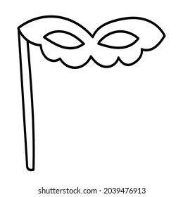 Doodle sticker theater carnival mask