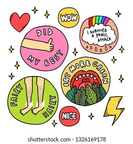 doodle stickers set