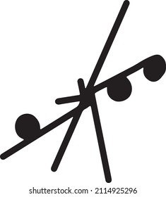 Doodle with sticks and doughts