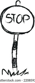 doodle stop sign