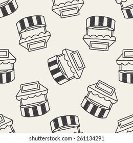 Doodle Store seamless pattern background