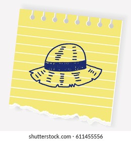doodle Straw hat