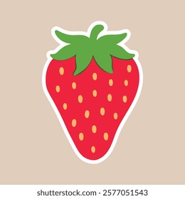 Doodle Strawberry clipart vector isolated on white background. Strawberry clipart worksheets for kids activity printable. Strawberry fruit flashcards. 