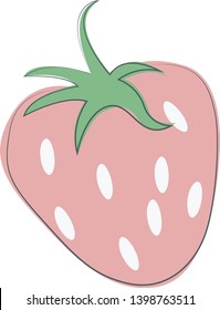 Doodle strawberry icon. Strawberry illustration. Vector