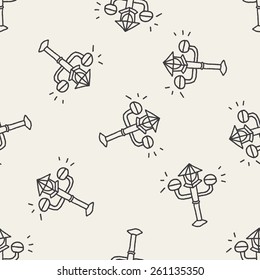 Doodle Streetlights seamless pattern background