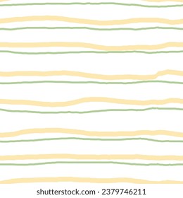 Doodle striped seamless pattern with organic Hand drawn lines. Colored decor textile, geometrical ornament, abstact simple kids texture, wrapping paper wallpaper. Cottagecore plaid