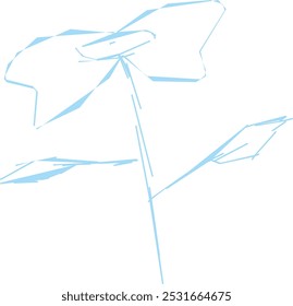 doodle stroke of a flower, hand drawn flower sketch, minimal art, flower abstract, cartoon and scribbled doodle effect