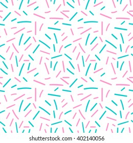 Doodle strokes seamless pattern. Pattern in swatches.