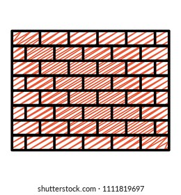 doodle structure brick wall architecture block