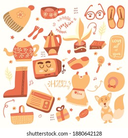 doodle stuff collection holiday vector design