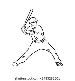 Doodle estilo béisbol y guante en formato vectorial