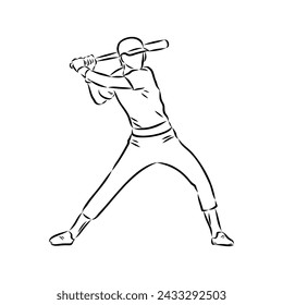 Doodle style baseball and glove in vector format
