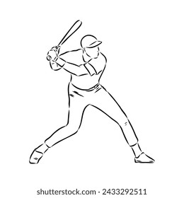 Doodle style baseball and glove in vector format