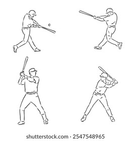 Doodle style baseball and glove in vector format