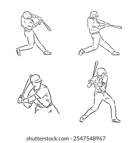 Doodle style baseball and glove in vector format