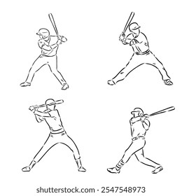 Doodle style baseball and glove in vector format