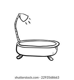 Doodle-Stilftel einzeln auf weißem Hintergrund, Vektorgrafik
