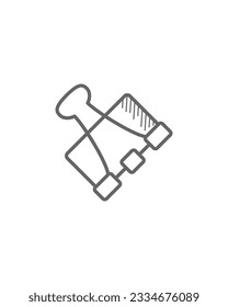 Icono de clip de enlace de estilo Doodle