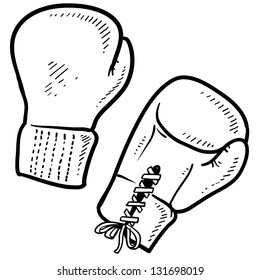 Doodle style boxing illustration in vector format.