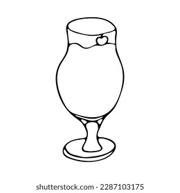 Doodle style cocktail. Summer drink.
