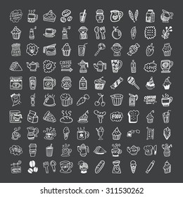 doodle style coffee icons