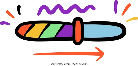 Estilo Doodle equalizador colorido ou controle deslizante para áudio e configurações