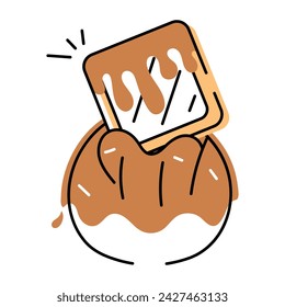Fondo de galletas de estilo Doodle diseñado con varios artículos de confitería y pasteles