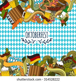 Doodle style design for Oktoberfest beer festival 